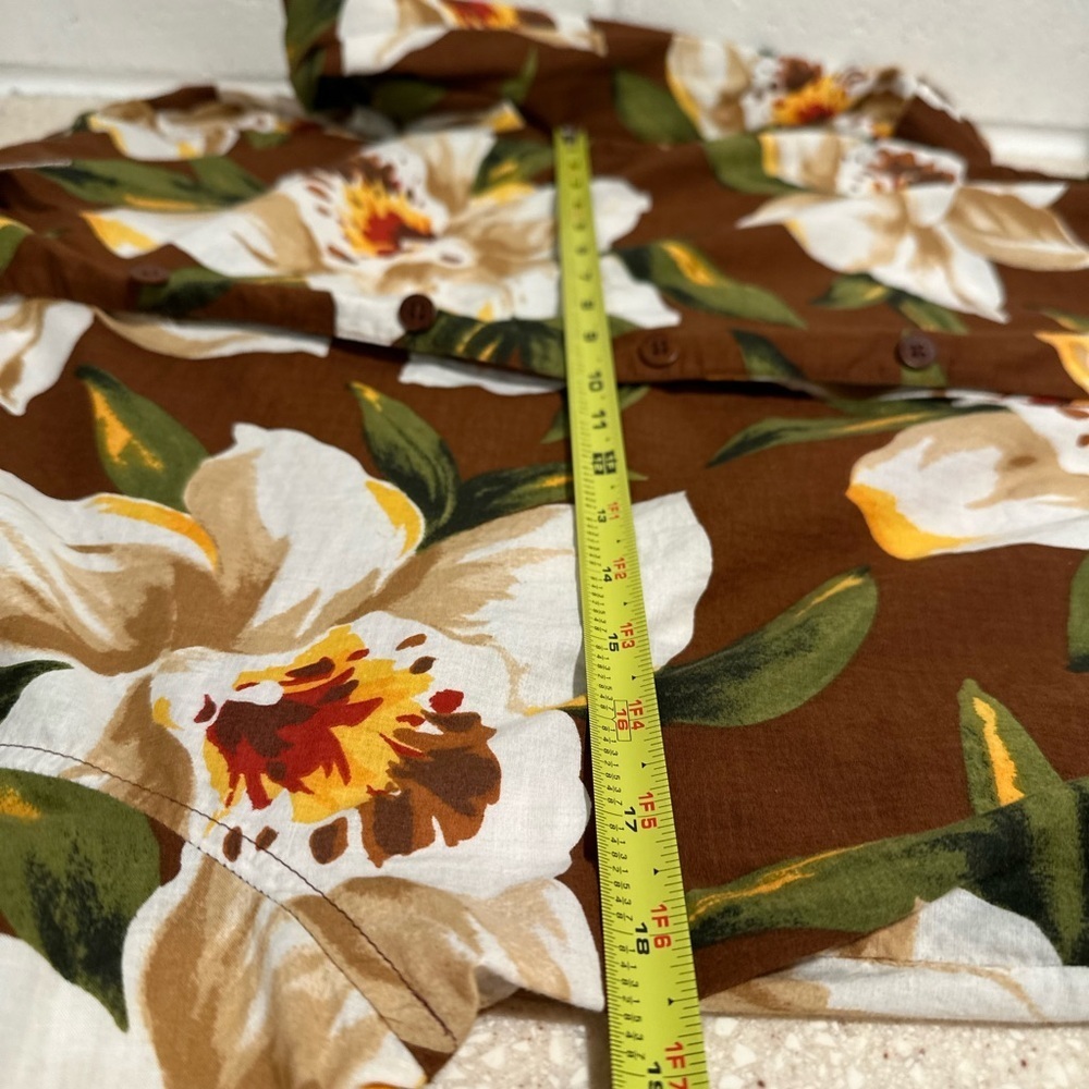Jones New York SPORT 100% Cotton Floral Tropical Long Sleeve Button Top M - Picture 16 of 16